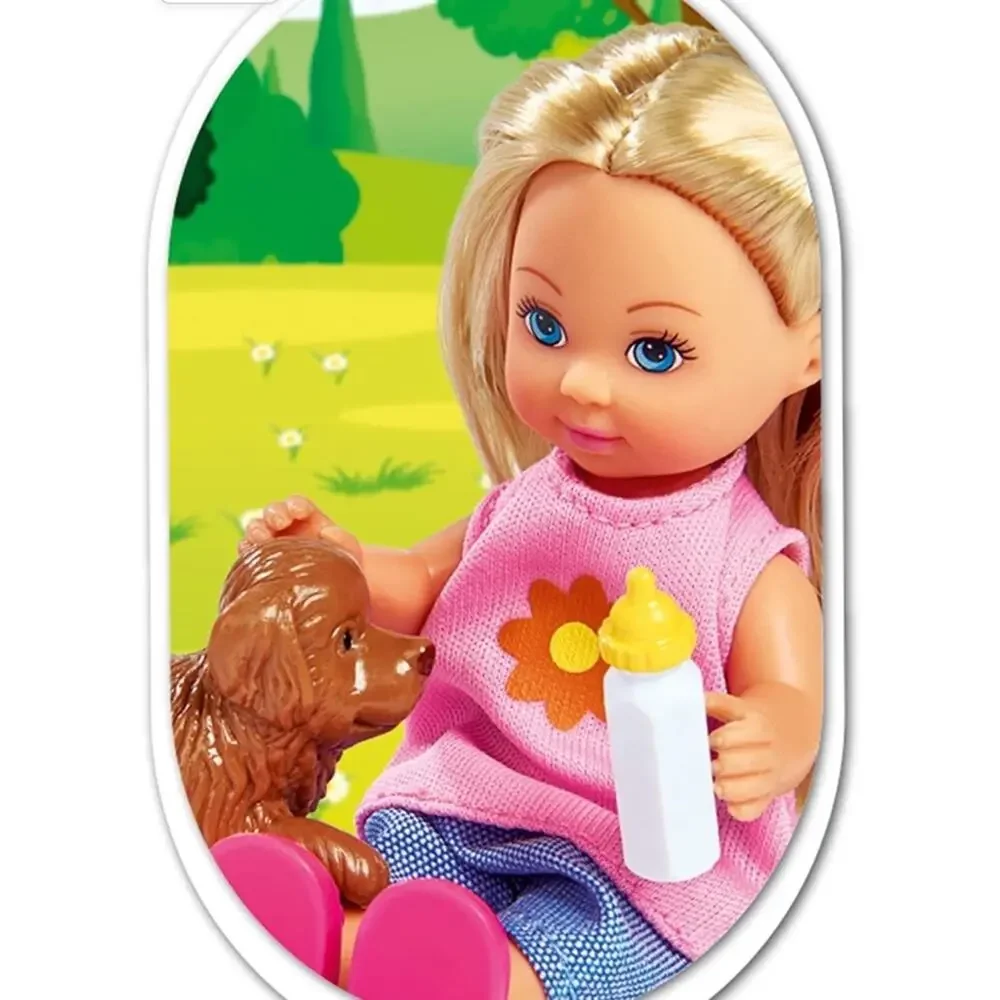 Steffi Love Happy Animal Dog Puppy Set +16 Pieces Little Girl Doll Playset NEW